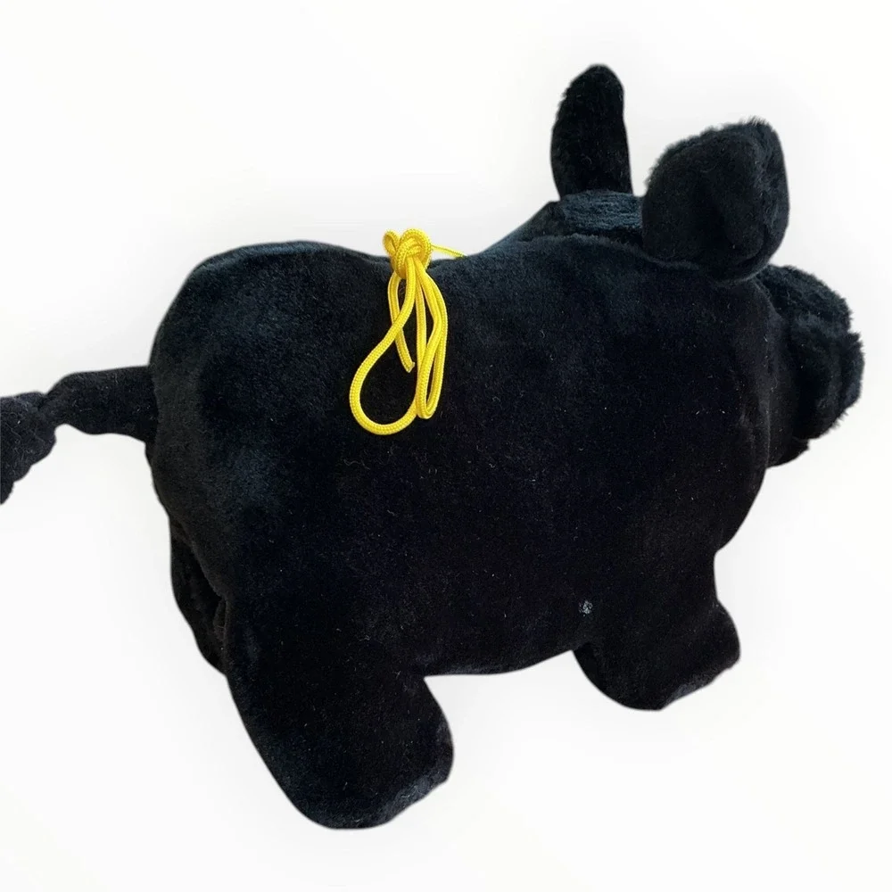 Wiggly The Pot Belly Piggly Black Walking Pig Toy with‎ Box Vintage
